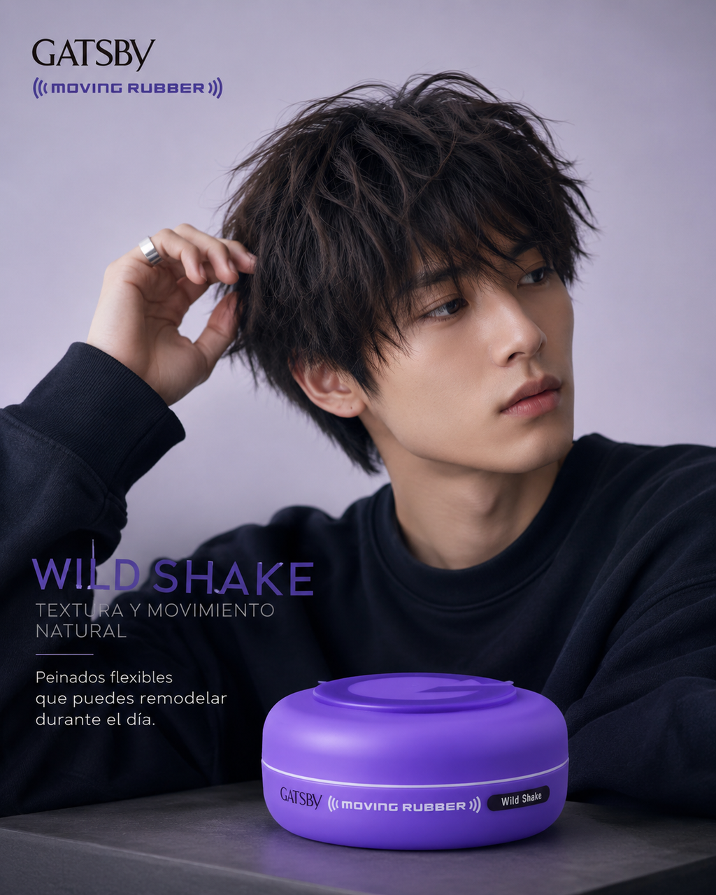 Gatsby Wild Shake Moving Rubber 80g | Cera Flexible