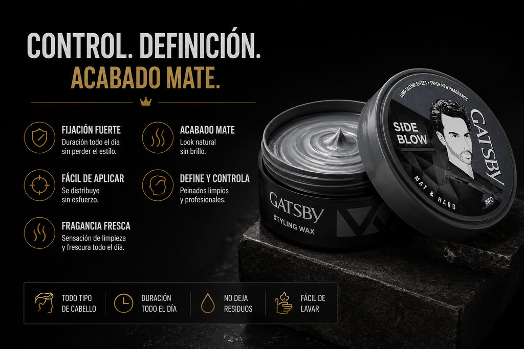 Gatsby Mat & Hard 80g | Cera Mate de Fijación Fuerte