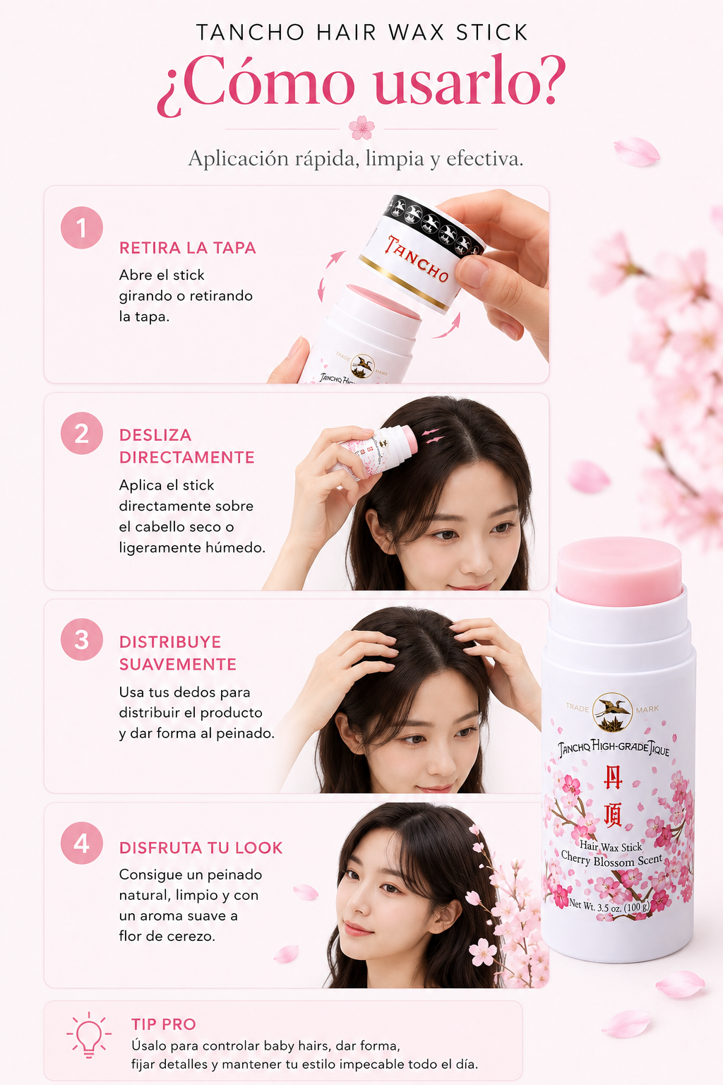 Gatsby Tancho Sakura 100g | Stick Capilar Aroma Suave