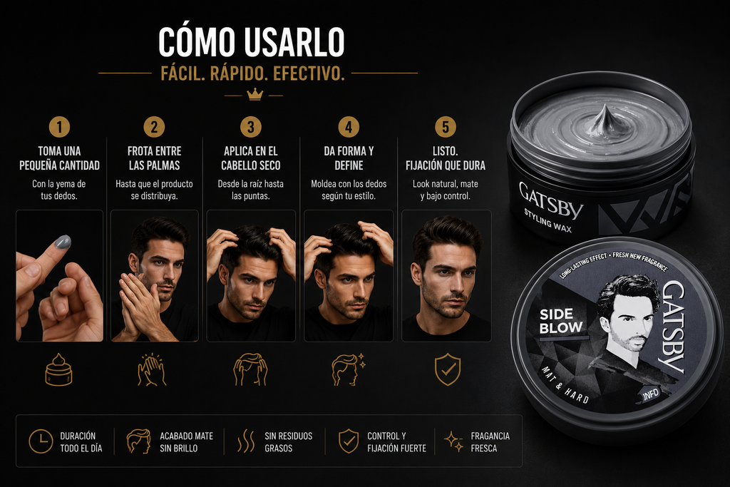 Gatsby Mat & Hard 80g | Cera Mate de Fijación Fuerte